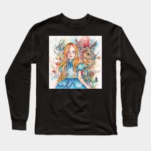 Alice in Wonderland Portrait Long Sleeve T-Shirt